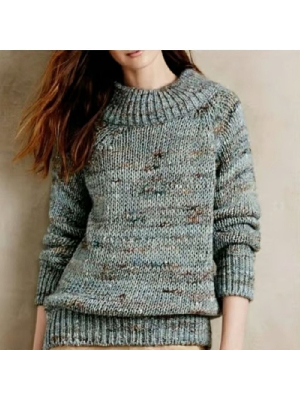 Anthropologie Moth Alpaca Wool Silk Knit Sweater XS